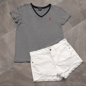 Ralph Lauren Black & White Striped Tee